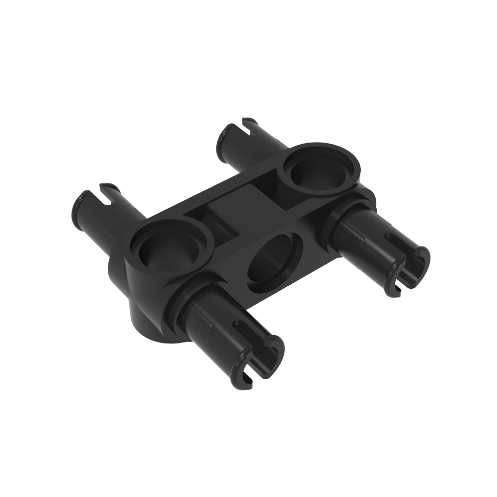 Technic Pin Connector Hub Perpendicular 3L with 4 Pins #48989-65489 ...